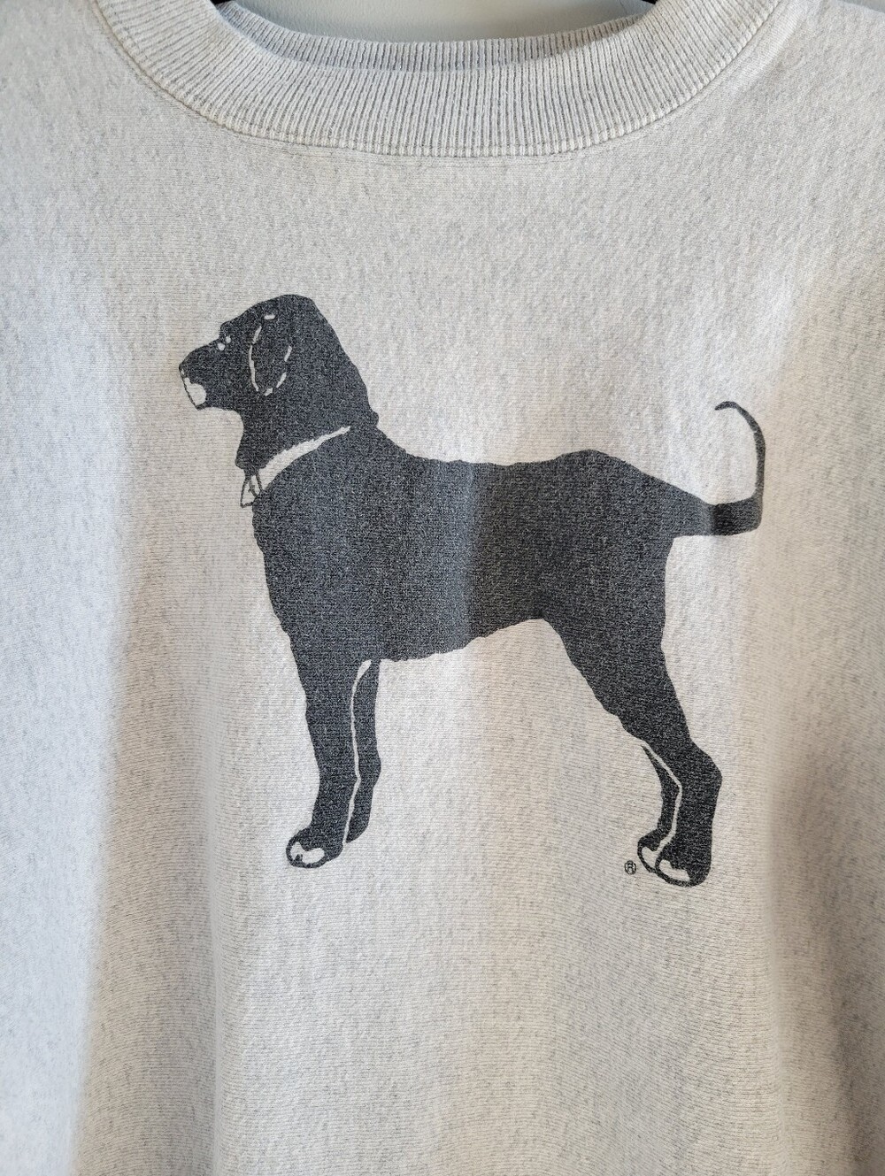 Vtg 90s Kellsport The Black Dog Reverse Weave Crewneck Sweatshirt Grey Medium - Picture 3 of 16